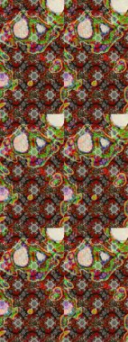 Yumuşak, bahar çiçekleri kahverengi ve gri renklerde. Raster illüstrasyonu. Patlayan çiçekler soyut olarak yerleştirilmiş. Raster deseni.