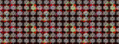 Siyah ve kahverengi renkli çiçekler. Renkli Bahar Teması eskiz kalıbı. Çiçekli çiçek deseni, suluboya. Düz Çiçek Elementleri Tasarım Raster illüstrasyonu.