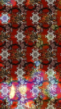 Çiçek desenli raster, kahverengi ve kırmızı çizgi grafik desenli soyut raster arkaplan. Modern stil dokusu.