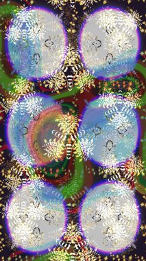 Düz Çiçek Elementleri Tasarımı. Raster illüstrasyonu. Karalama çiçeği. Zentangle soyut çiçekleri. Renkli Bahar Teması eskiz kalıbı. Şirin kumaş deseni.