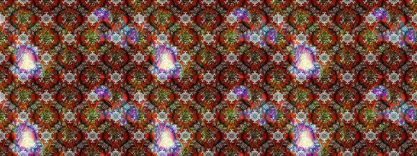 Tekstil tasarımı için kırmızı ve kahverengi renkli geleneksel halk çiçekleri buketi. Üzerinde gelincikler ve vadi zambakları olan renkli çiçek desenli nakış..