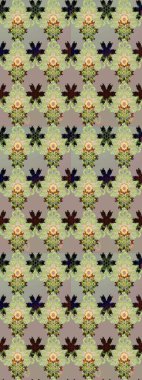 Gri ve nötr renklere karalamalar çizen kusursuz çiçek deseni. Raster illüstrasyonu.