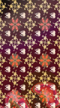 Kahverengi ve mor renklerde. Çiçek. Taslak dekoratif arka plan, çiçek mandala. Raster illüstrasyonu.