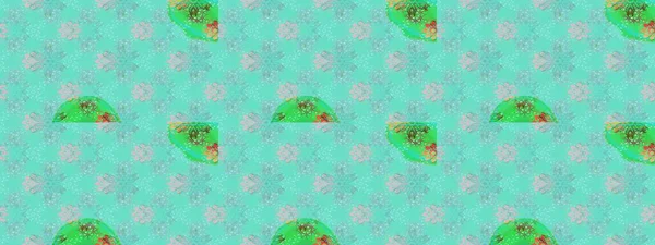 Yumuşak, bahar çiçekleri mavi ve yeşil renklerde. Raster illüstrasyonu. Yaprak ve çiçeklerin suluboya resmi, mavi ve yeşil renkler üzerine çizim şekli.