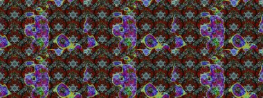 Raster deseni. Botanik çizim kalıbı. Suluboya etkisi. Organik elementler.