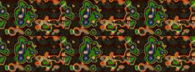 Hediye ambalaj kağıdı, tebrik kartları, posterler ve pankart tasarımı. Kahverengi ve yeşil renkli çiçekler. Raster düz çiçek çizim deseni.