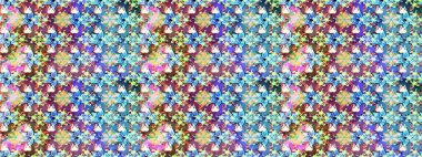 Şirin çiçek elementleri. Robot resim. Mavi ve nötr renklerde çiçekler. Raster illüstrasyonu.