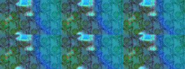 Renkli Bahar Teması eskiz kalıbı. Mavi ve yeşil renkli çiçekler. Düz Çiçek Elementleri Tasarımı. Raster illüstrasyonunda çiçek deseni çizimi.