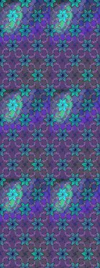 Gömlek baskısı için çiçek boyası. Çiçek desenli eskiz. Mor renkte çiçekler.