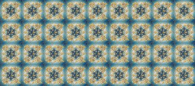 Kraliyet retro 'su mavi, nötr ve bej renklerde. Eskiz kalıbı altın elementler. Raster illüstrasyonu. Kart, duvar kağıdı, ambalaj ve tekstil için klasik tasarım. Klasik çiçek dokusu. Altın şablon.