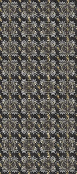 Kış kar dokusu duvar kağıdı. Gri, siyah ve kahverengi renklerde altın kar taneleri. Noel altın kar tanesi kusursuz desen. Sembol tatili, yeni yıl kutlaması, altın desenler..