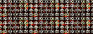 Etnik Mandala süsü. Raster Henna dövme stili. Kızılderili desenli desenli desenli şal deseni. Tekstil, tebrik kartı, boyama kitabı, telefon kılıfı baskısı için kullanılabilir.