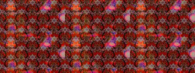 Raster illüstrasyonundaki çiçek desenli çizim. Kahverengi ve kırmızı renkte çiçekler.