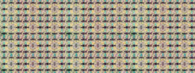 1950-1960 motifleri. Retro tekstil tasarım koleksiyonu. El çizimi çiçek unsurları olan soyut çizim raster deseni. Bej ve nötr, bej ve nötr. Çiçekli ipek eşarp..