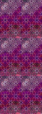 Güzel kumaş deseni. Raster illüstrasyonunda kusursuz çiçek deseni. Mor ve kahverengi renklerde. Raster illüstrasyonu.