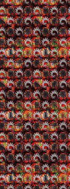 Sketch Floral Pattern in Raster illustration. Fancy fabric pattern. Colour Spring Theme sketch pattern Background. Flat Flower Elements Design.