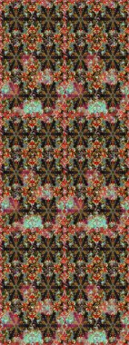 Yumuşak, bahar çiçekleri kahverengi ve gri renklerde. Yaprak ve çiçeklerin suluboya resimleri, kahverengi ve gri renkler üzerine çizimler. Raster illüstrasyonu.