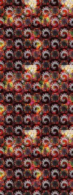 Renkli Bahar Teması eskiz kalıbı. Çocuk stili. Çiçekli eskiz arkaplanı. Düz Çiçek Elementleri Tasarımı.