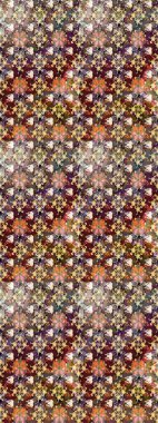 Raster illüstrasyonu. Klasik çiçek tasarımı elementleri. Kahverengi ve bej kıvırcık çiçekler kahverengi ve bej renklerde.