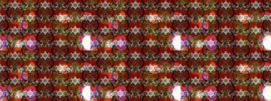 Çiçekli karalama şeklinde Raster çiçek deseni. Kahverengi ve kırmızı renkte çiçekler. Nazikçe, güzel çiçek arkaplanı..