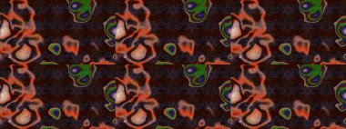 Nakış desenli çiçek deseni. Parmak izi, kumaş, duvar kâğıdı, tekstil için raster dokusu. Renkli grunge soyut arkaplanı colokahverengi ve gri çiçeklerle zenginleştirir.