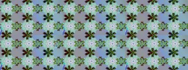 Mavi ve nötr renklerde etnik çiçeklerle süslenmiş zarif bir eskiz. Raster Çiçek İllüstrasyonu güzel tekstil..