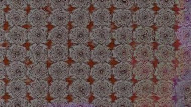 Renkli unsurlarla hareketli arka plan görüntüleri. Çiçekler. Eski model. Bayrak tarzı. Video kaydı. Şablon. Döngü. Kusursuz.. 