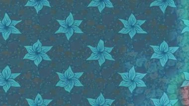 Renkli unsurlarla hareketli arka plan görüntüleri. Çiçekler. Eski model. Bayrak tarzı. Video kaydı. Şablon. Döngü. Kusursuz.. 