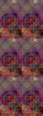 Tebrik kartı geçmişi, boyama kitabı, arkaplan ve tekstil için kullanılabilir. Raster Henna tarzı. Sınır Kızılderili çiçekli paisley patten. Taslak süsleme izi. Etnik Mandala havlusu.