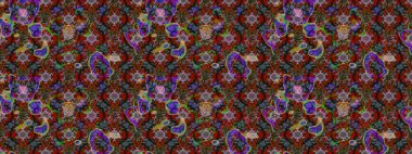 Raster illüstrasyonu. Küçük çiçekli basit bir çiçek çizimi. Kahverengi ve kırmızı renklerde sevimli çiçekler. Moda baskısı, albüm, ambalaj kağıdı, duvar kağıdı için zarif dekoratif süslemeler..