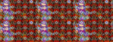 Kahverengi ve kırmızı renkte çiçekler. Raster illüstrasyonunda çiçek deseni çizimi.