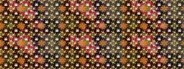 Kahverengi ve gri renkli çiçekler. Elle boyanmış suluboya resim çizimi çiçekler ve bitkiler.