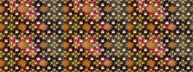 Kahverengi ve gri renkli çiçekler. Elle boyanmış suluboya resim çizimi çiçekler ve bitkiler.