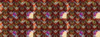 Çiçekler suluboya eskiz deseni. Raster Stili kumaş deseni.