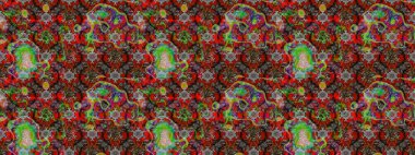 Kahverengi ve kırmızı renkte çiçek çizimi. Çiçek deseni. Raster illüstrasyonu. Şatafatlı bahar bahçesi dokusu. Kahverengi ve kırmızı renkte çiçekler.