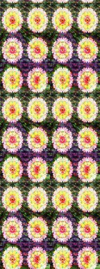 Raster illüstrasyonu. Tekstil veya kitap kapakları, imalat, duvar kağıtları, baskı, hediye paketi ve yapıştırma kitabı için çiçek eskizi geçmişi. Küçük ölçekli çiçeklerdeki basit sevimli desen.