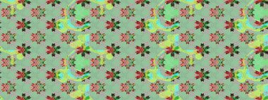 Moda baskısı. Raster illüstrasyonu. Eski model. Çiçeğin suluboya çizimlerinin mükemmel deseni. Dekorasyon ve tasarım için güzel bir desen. Suluboya çizim deseni.