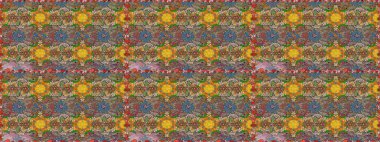 El çizimi çiçek çizimi deseni (fayans). Tekstil için suluboya eskiz deseni. Şirin çiçekler, desenli, kahverengi ve nötr renklerle renkli çizim deseni.