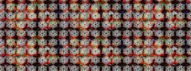 Siyah ve nötr renklerde çiçekler. Raster düz çiçek çizim deseni. Tasarım hediye paketi, tebrik kartları, posterler ve afiş tasarımı.