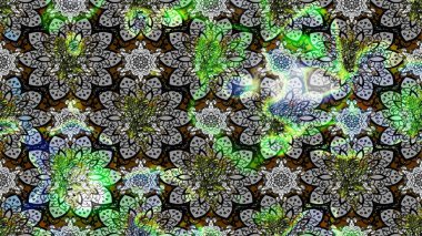 Renkli Bahar Teması eskiz kalıbı. Düz Çiçek Elementleri Tasarımı. Şirin çiçek elementleri. Taslak desenli, modaya uygun kumaş deseni. Raster illüstrasyonu.