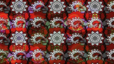 Çizim çiçek deseni duvar kağıdı, web sitesi arka planı, ambalaj kağıdı, davetiye, broşür, afiş veya web sitesi için kullanılabilir. Parlak elementlerin. El çizimi Raster illüstrasyonu.