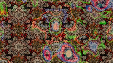 Çiçekli eskiz çizimi. Renkli Yaz Temalı eskiz kalıbı. Bej ve kahverengi renkli çiçekler. Düz Çiçek Elementleri Tasarımı.