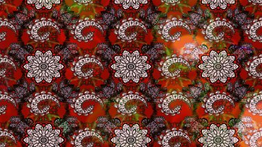 Şekil verilmiş çiçeklerle eskiz deseni. Çiçek deseni duvar kağıdı, desen dolguları ve web sayfası arka planı için kullanılabilir. Süslü zentangle çizim dokusu, soyut çiçeklerle süslenmiş..