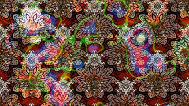 Kahverengi ve siyah renkli çiçekler. Düz Çiçek Elementleri Tasarımı. Renkli Bahar Teması eskiz kalıbı. Sevimli çiçek raster deseni.