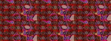 Raster çiçek desenli çiçek deseni, yapraklar, dekoratif elementler, sıçrama, lekeler, el çizimi kontur çizgileri ve Doodle çizim stili, grafik raster çizim çizimi.