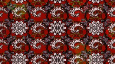 Çiçekler suluboya tarzında kahverengi ve kırmızı renklerde. Kahverengi ve kırmızı renkte çiçekler olan çiçek deseni çiz.