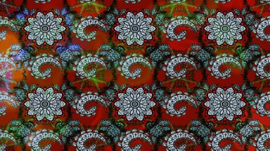 Düz Çiçek Elementleri Tasarım Raster illüstrasyonu. Çiçek desenli eskiz. Gri ve kahverengi renkli çiçekler. Renkli Bahar Teması çizim şablonu.