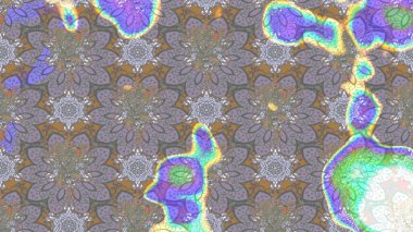 Şirin çiçekli eskiz deseni ve gri ve nötr renklerde yapraklar, suluboya çiçek deseni, duvar kağıdı, kart veya kumaş için fayanslı. Raster illüstrasyonu.