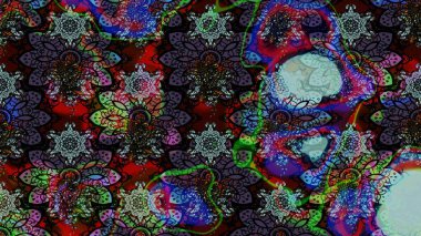 Güzel, parlak, pürüzsüz kumaş, tuval. Desen, çizim, çiçek sınırı. Raster illüstrasyonu. Çiçek çelengi. Kıvırcık, parlak örgü. Klasik eski arkaplan.