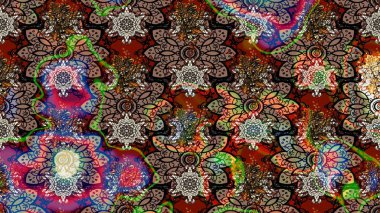 Küçük çiçekteki sevimli çiçek deseni. Kahverengi ve siyah renkte çiçekler.